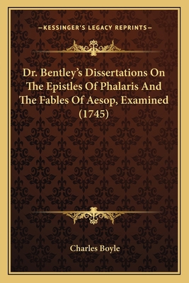 Dr. Bentley's Dissertations On The Epistles Of ... 1165923513 Book Cover