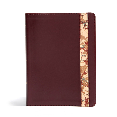 CSB Spurgeon Study Bible, Burgundy/Marble Leath... 146274110X Book Cover