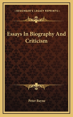 Essays in Biography and Criticism 1163455539 Book Cover