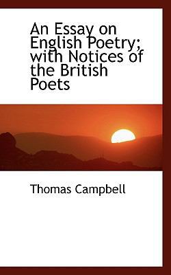 An Essay on English Poetry; With Notices of the... 1117308464 Book Cover