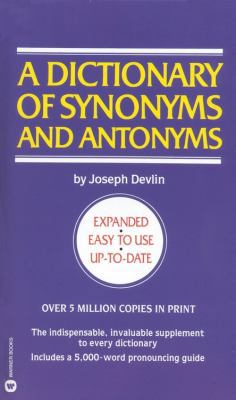 A Dictionary of Synonyms and Antonyms B00A2MZG4G Book Cover