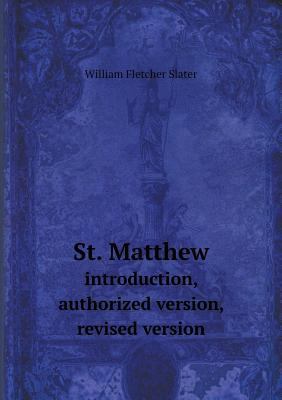 St. Matthew introduction, authorized version, r... 5518771010 Book Cover