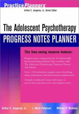 The Adolescent Psychotherapy Progress Notes Pla... 0471381047 Book Cover