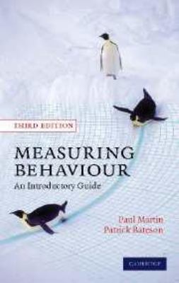 Measuring Behaviour: An Introductory Guide 051181089X Book Cover
