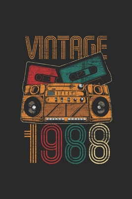 Vintage 1988: Graph Ruled Notebook - Journal fo... 1693363798 Book Cover