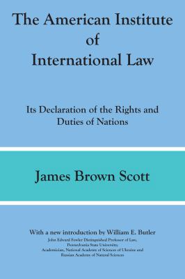 The American Institute of International Law 1616190329 Book Cover