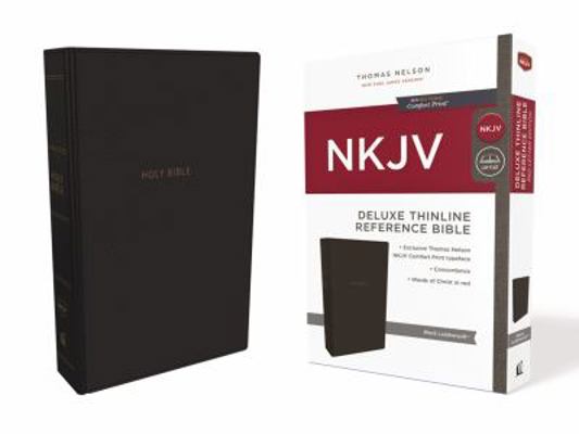 NKJV, Deluxe Thinline Reference Bible, Imitatio... 0785217886 Book Cover