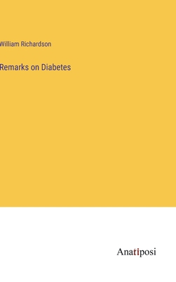 Remarks on Diabetes 3382102374 Book Cover