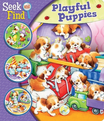 Playful Puppies: Seek and Find 1642690171 Book Cover