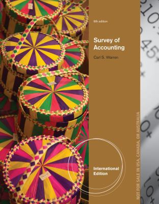 Survey of Accounting, International Edition 1133584225 Book Cover