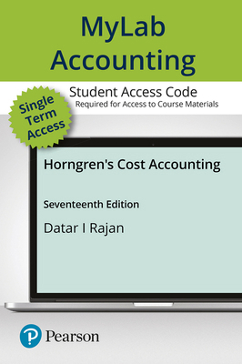 Mylab Accounting with Pearson Etext -- Access C... 0135628520 Book Cover