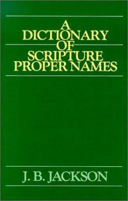 Dictionary Scrip Proper Names: 0872134105 Book Cover