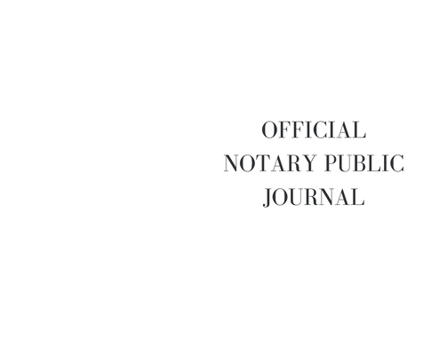 The Official Notary Public Journal B0FP7CC279 Book Cover
