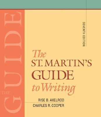 The St. Martin's Guide to Writing: Short 0312400535 Book Cover