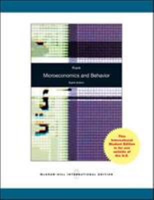 Microeconomics and Behavior 0070166749 Book Cover