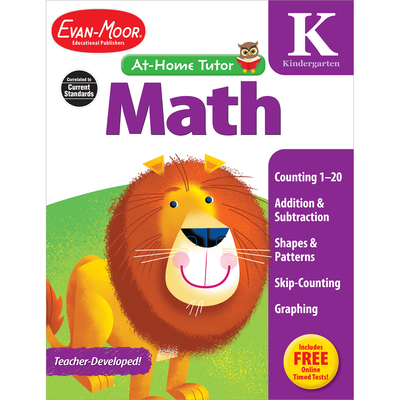 At Home Tutor Math, Grade K 1613689802 Book Cover