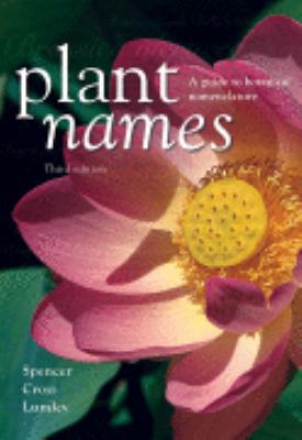 Plant Names: A Guide to Botanical Nomenclature 0643094407 Book Cover