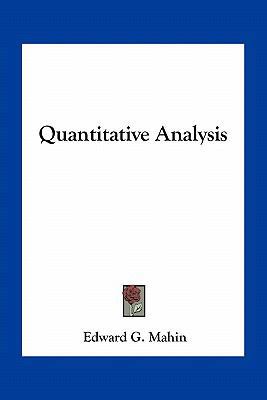 Quantitative Analysis 1163801046 Book Cover