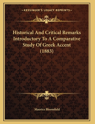 Historical And Critical Remarks Introductory To... 1166917096 Book Cover