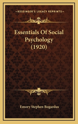Essentials of Social Psychology (1920) 1164759930 Book Cover