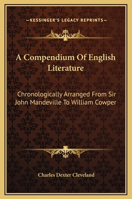 A Compendium Of English Literature: Chronologic... 1169373836 Book Cover