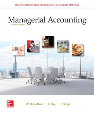 Managerial Accounting 4th edition by Stacey M W... 1260565440 Book Cover