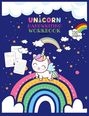 Unicorn Handwriting Workbook for Kids: Unicorn ... B08VYBPQKN Book Cover