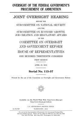 Oversight of the federal government's procureme... 1981774939 Book Cover