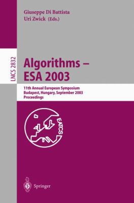 Algorithms - ESA 2003: 11th Annual European Sym... 3540200649 Book Cover