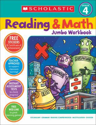 Reading & Math Jumbo Workbook: Grade 4 0439786037 Book Cover