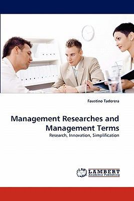 Management Researches and Management Terms 3838394534 Book Cover