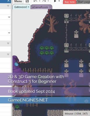 2D & 3D Game Creation with Construct 3 for Begi... B0DHD9FZSN Book Cover