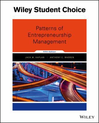 Patterns of Entrepreneurship Management Fifth E... 1119239052 Book Cover