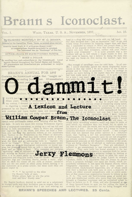 O Dammit!: A Lexicon and a Lecture from William... 0896724050 Book Cover