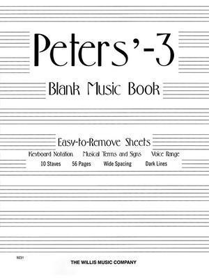 Peters' Blank Music Book (White) 1458405303 Book Cover