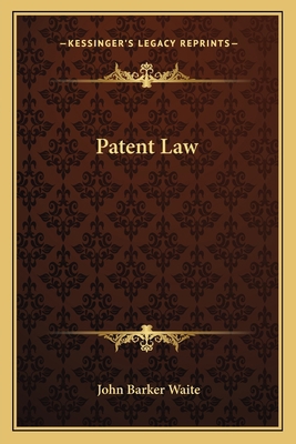 Patent Law 1163785733 Book Cover