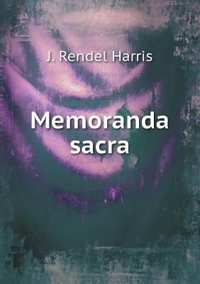 Memoranda sacra 5518885512 Book Cover