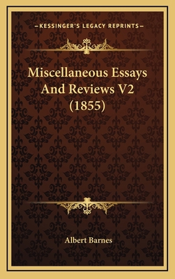 Miscellaneous Essays and Reviews V2 (1855) 1164380060 Book Cover