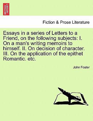 Essays in a Series of Letters to a Friend, on t... 1241697949 Book Cover