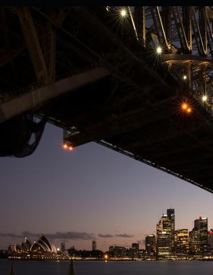 Notebook: Sydney Harbour Bridge Opera House Aus... 1080714790 Book Cover