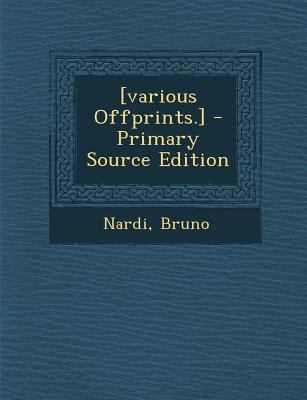 [Various Offprints.] - Primary Source Edition [Italian] 1295472023 Book Cover