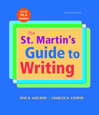 The St. Martin's Guide to Writing with 2016 MLA... 131908771X Book Cover