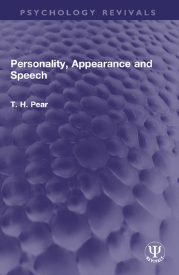 Personality, Appearance and Speech 1032642661 Book Cover