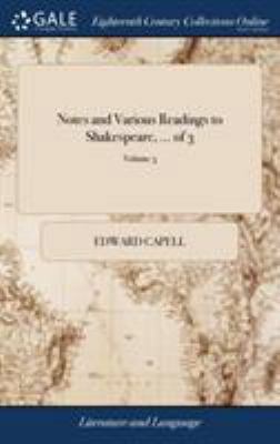 Notes and Various Readings to Shakespeare, ... ... 1379750415 Book Cover
