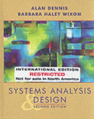 Systems Analysis Design 2nd Edition Wie 0471368156 Book Cover
