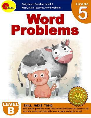 Word Problems 5th Grade: Word Problem Grade 5 Daily Math Puzzlers Level B ( and Webinar ) for 3rd, 4th, 5th, Homeschool Grade 1984210769 Book Cover