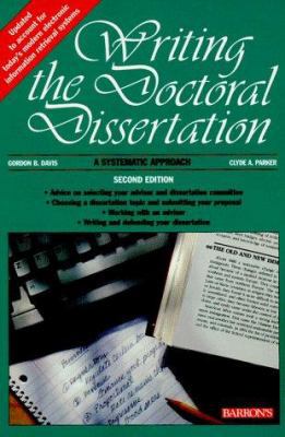 Writing the Doctoral Dissertation 0812098005 Book Cover