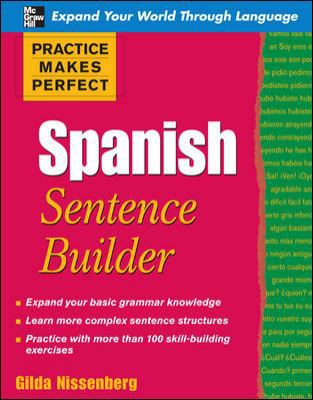 Practice Makes Perfect Spanish Sentence Builder 0071600396 Book Cover