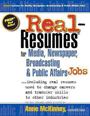 Real-Resumes for Media, Newspaper, Broadcasting... 1475093683 Book Cover