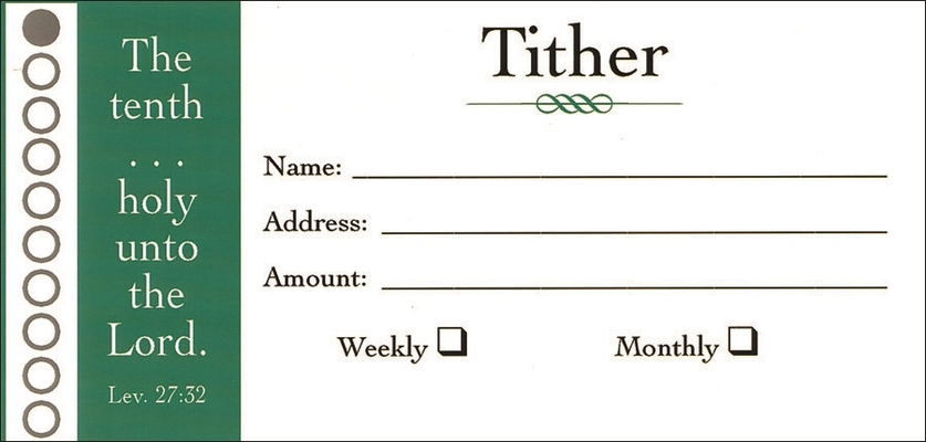 Offering Envelope: Tither: Leviticus 27:32 (Kjv) 0805407502 Book Cover